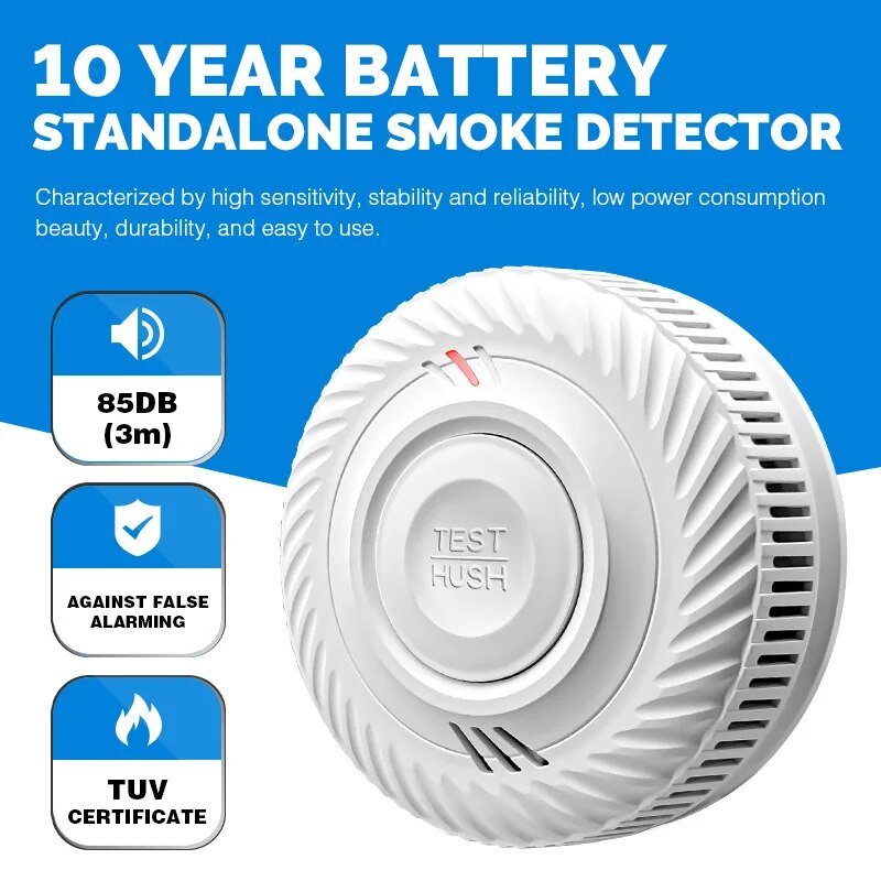 Smoke Detector Interconnected - 1 قطعة تحذير كاشف الدخان ،