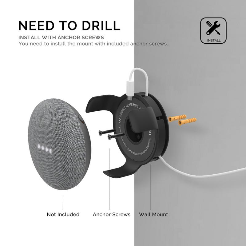 حامل مخرج مثبت على الحائط لإدا - مراجعة Google Speaker Nest Audio وسعره