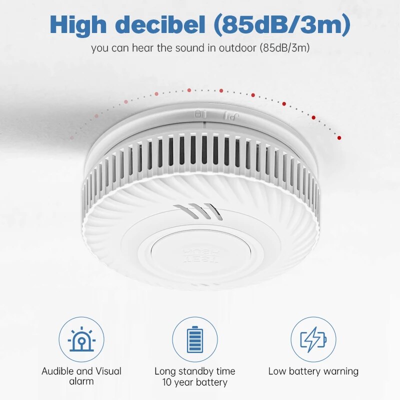 1 قطعة تحذير كاشف الدخان ، كشف - مراجعة Smoke Detector Interconnected وسعره